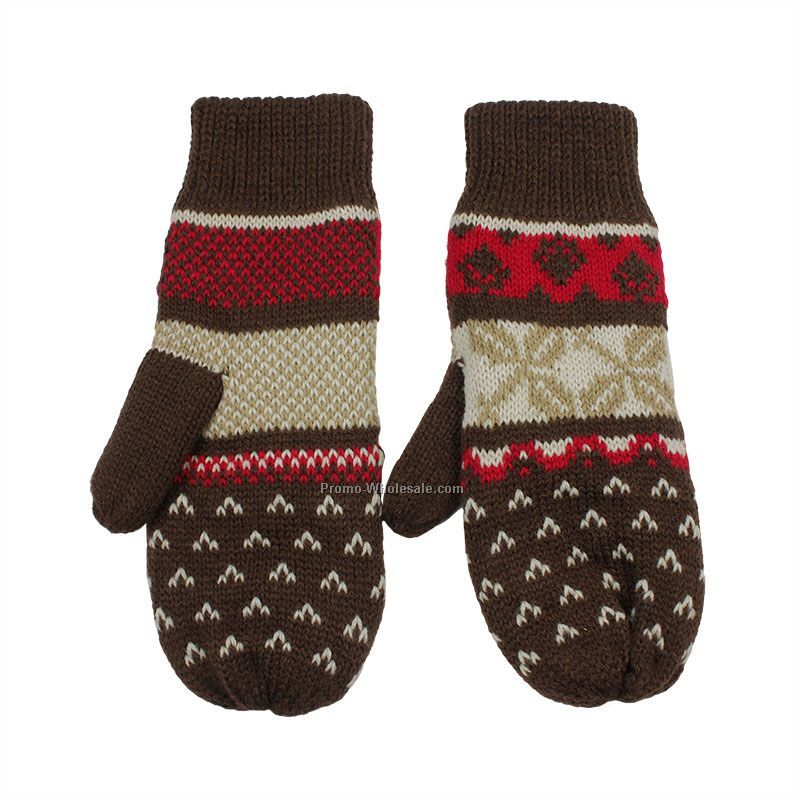 Brown/red warm gloves