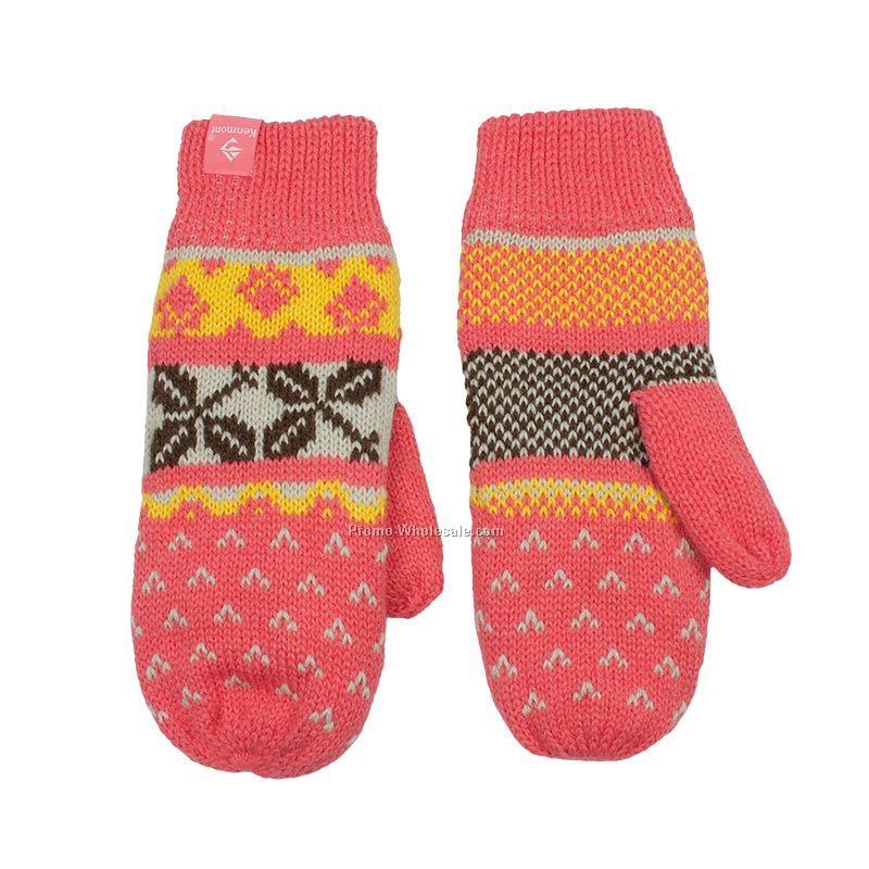 Coral warm gloves