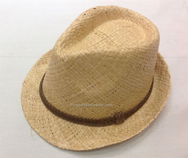 Summer beige fedora hat
