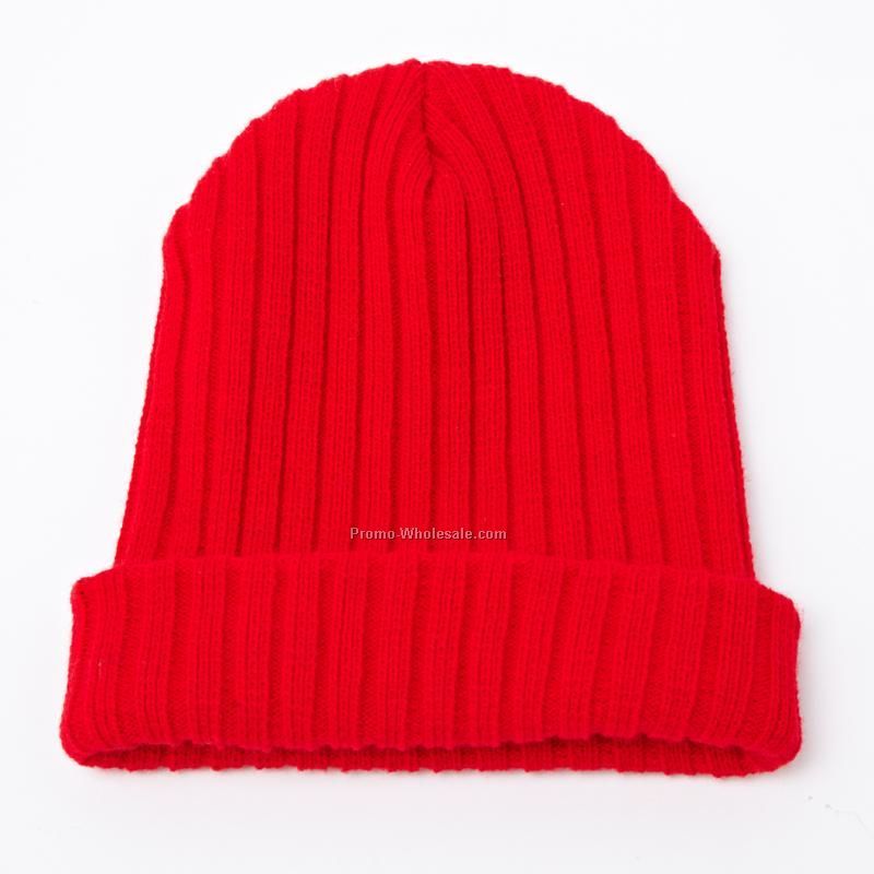 Red cuffed beanie