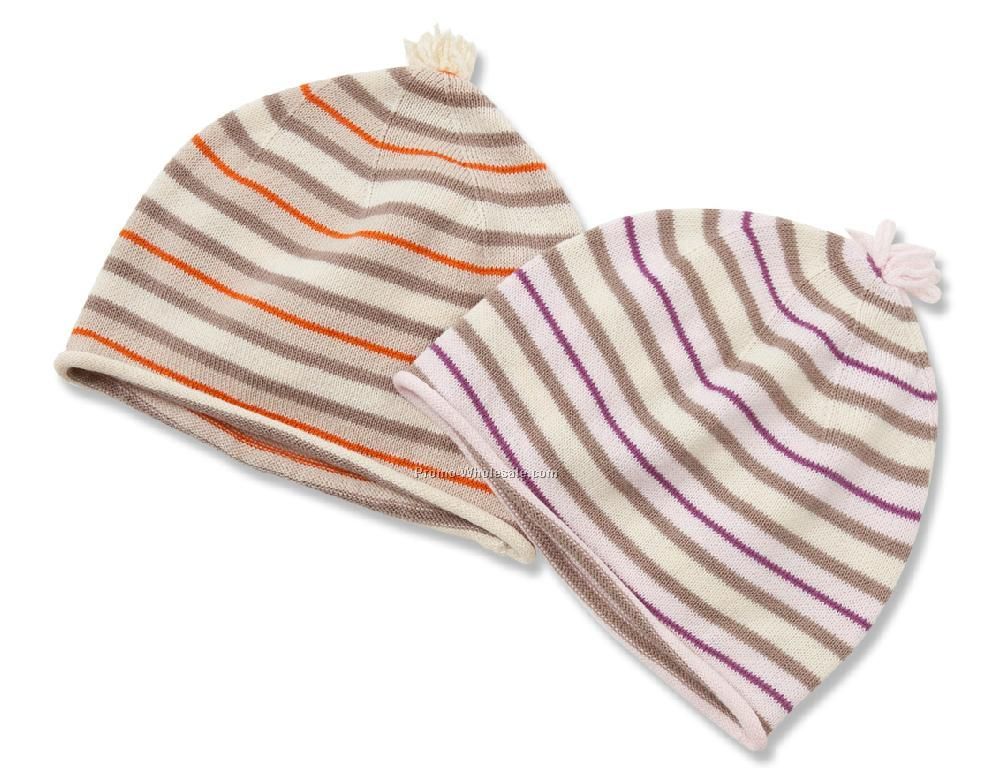 stripped baby beanie hat