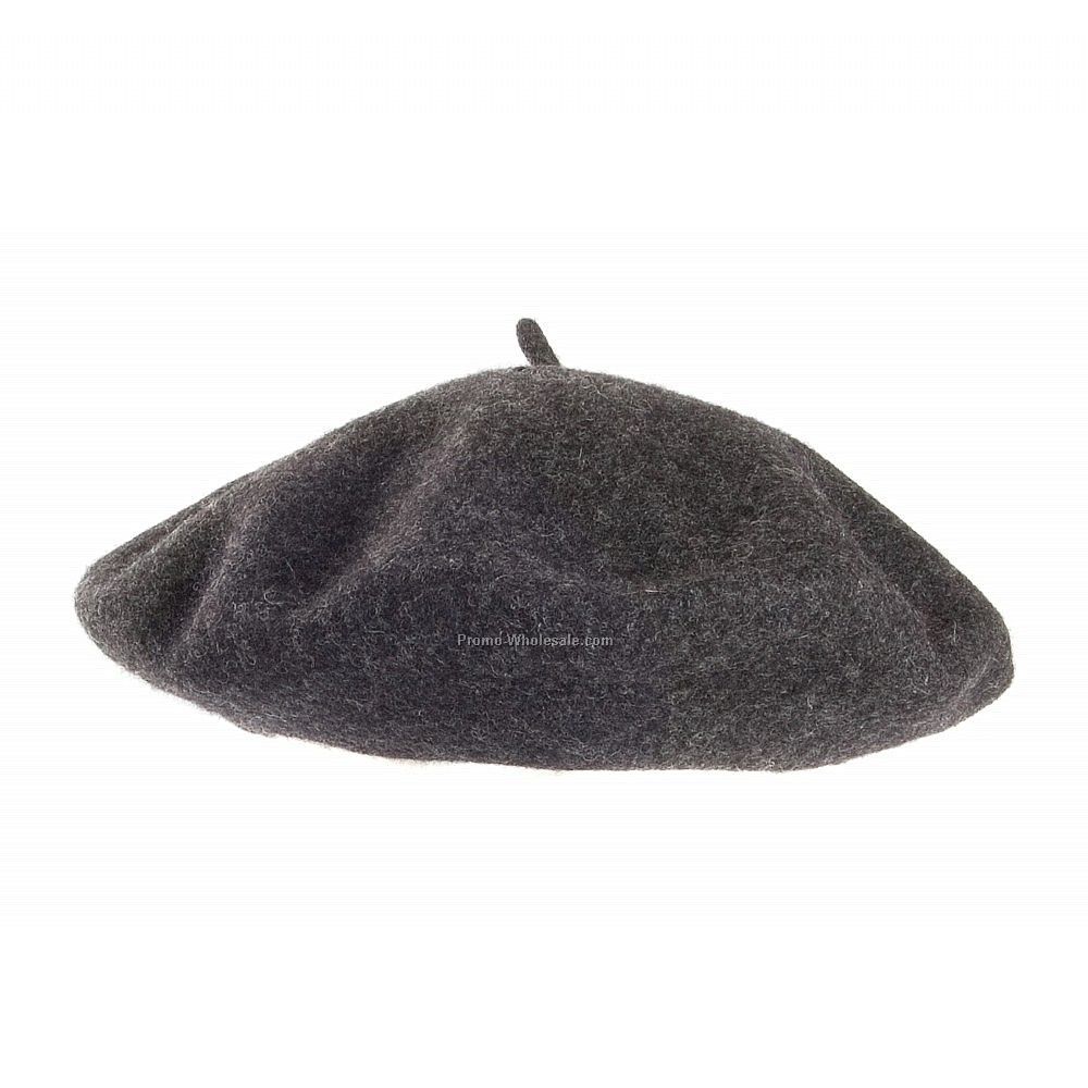 Wool Fashion Beret - Grey