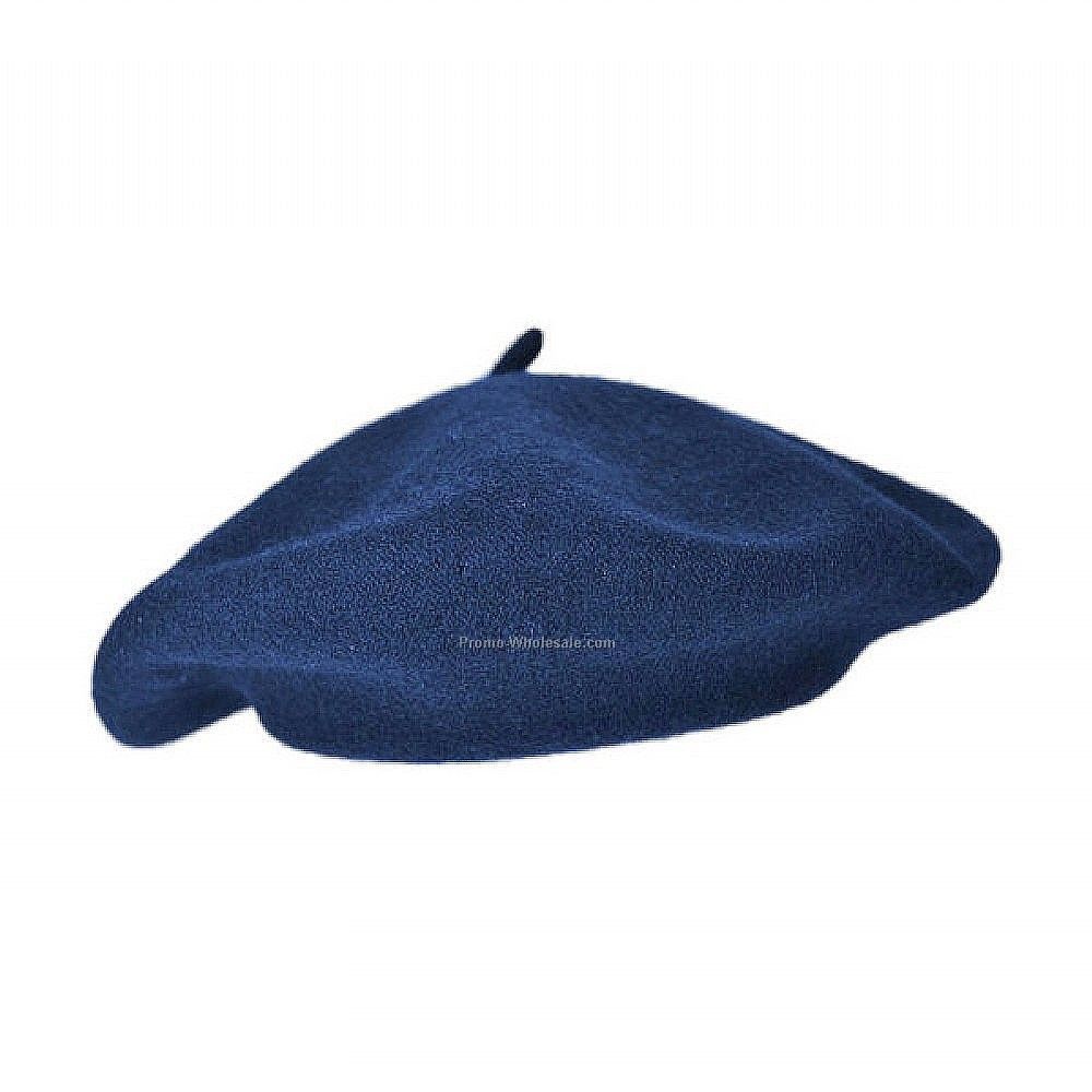 Wool Fashion Beret - Navy