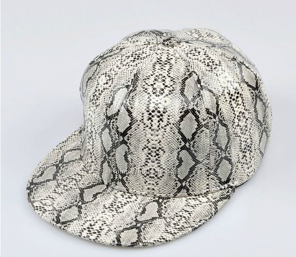 Full snakskin PU snapback hat