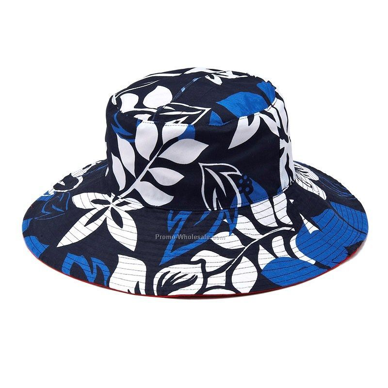 Leaves printing bucket hats