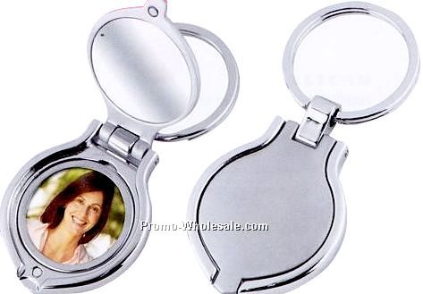 Minya Round Photo Frame/Mirror Keychain