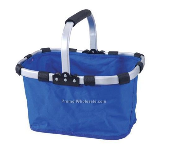 Portable Polyester shopping basket, picnic basket, camping basket
