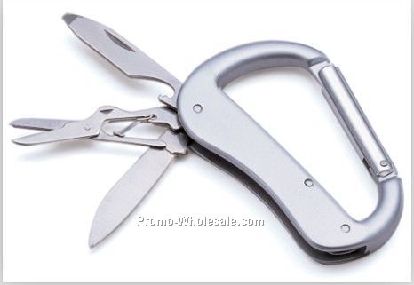 Promo quality Aluminum Carabiner wih Multi-Function Tool