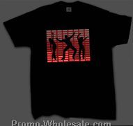 Led flashing light t-shirt/promotional shirt