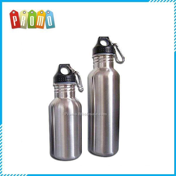 Wide Mouth Stainless Steel Water Bottle, 25 Oz. Carabiner, Gift Boxed