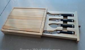 Cheese Knife Set With Wooden Cheese Board;