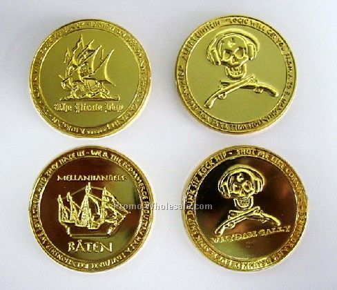 Plastic Coins W/ Pirate Designs (1-1/4" To 1-5/8")